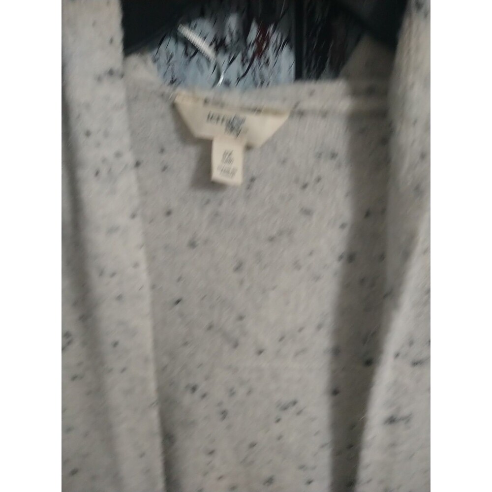 Terra & Sky Long Open Hooded Sweater Cardigan Cream 0X - Picture 5 of 12